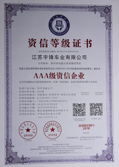 資信等級(jí)證書