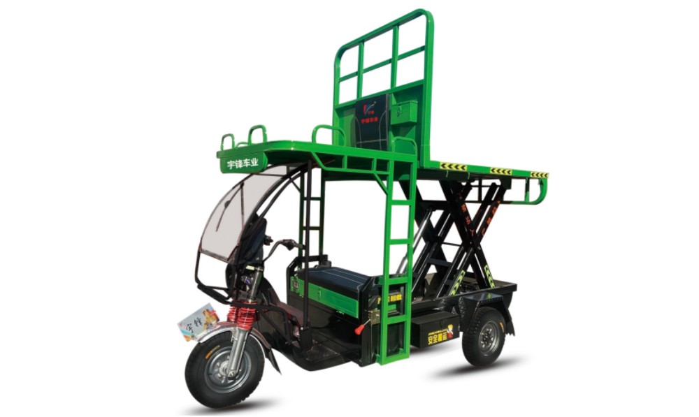 SJ-002-1平板升降車(帶玻璃承重棚，可升高2m)